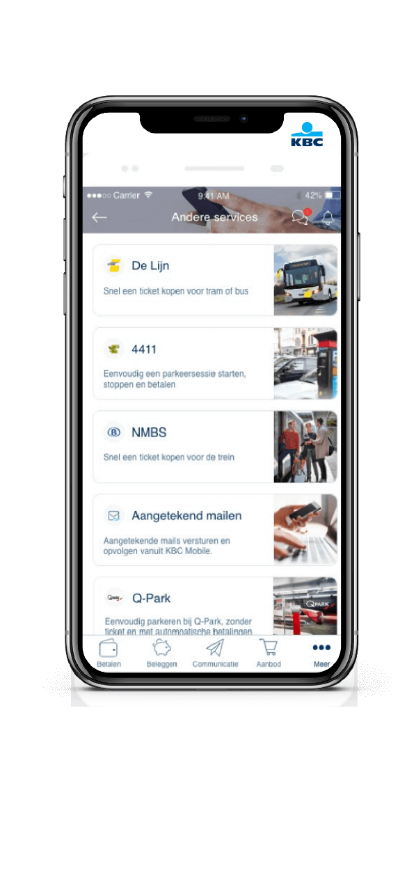 KBC Mobile & Aangetekend Mailen