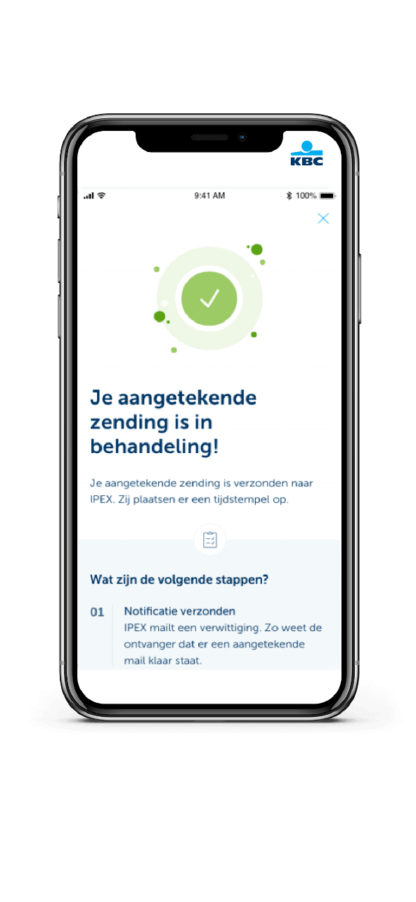 KBC Mobile & Aangetekend Mailen